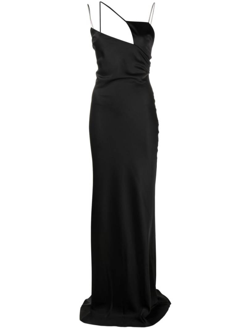 The Attico Melva cut-out satin gown - Black von The Attico