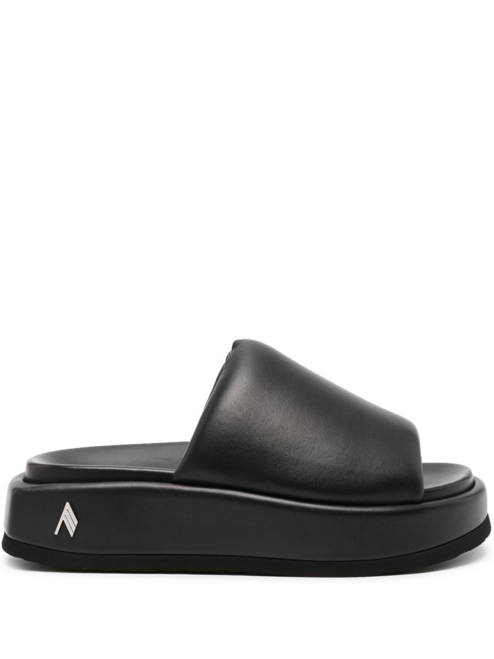 The Attico Mia platform leather slides - Black von The Attico