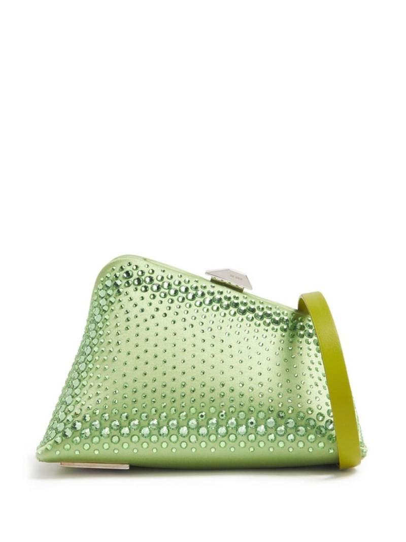 The Attico Midnight crystal-embellished clutch bag - Green von The Attico