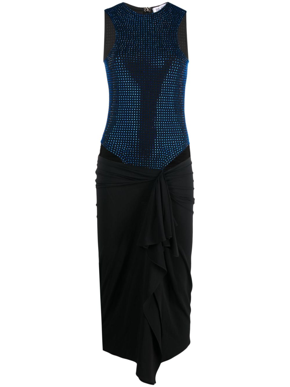 The Attico Mirna rhinestone-embellished midi dress - Black von The Attico