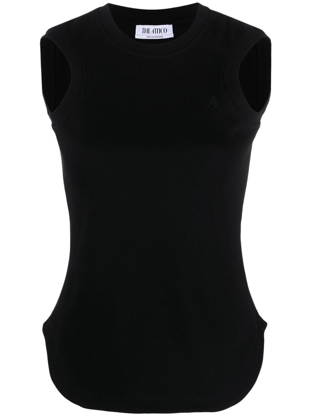 The Attico Reese ribbed tank top - Black von The Attico