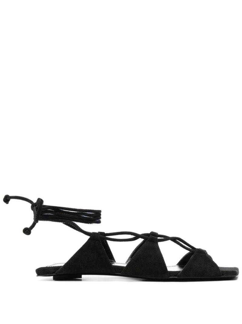 The Attico Renee suede sandals - Black von The Attico