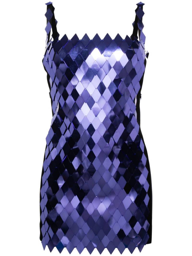 The Attico Rue sequinned jersey minidress - Purple von The Attico