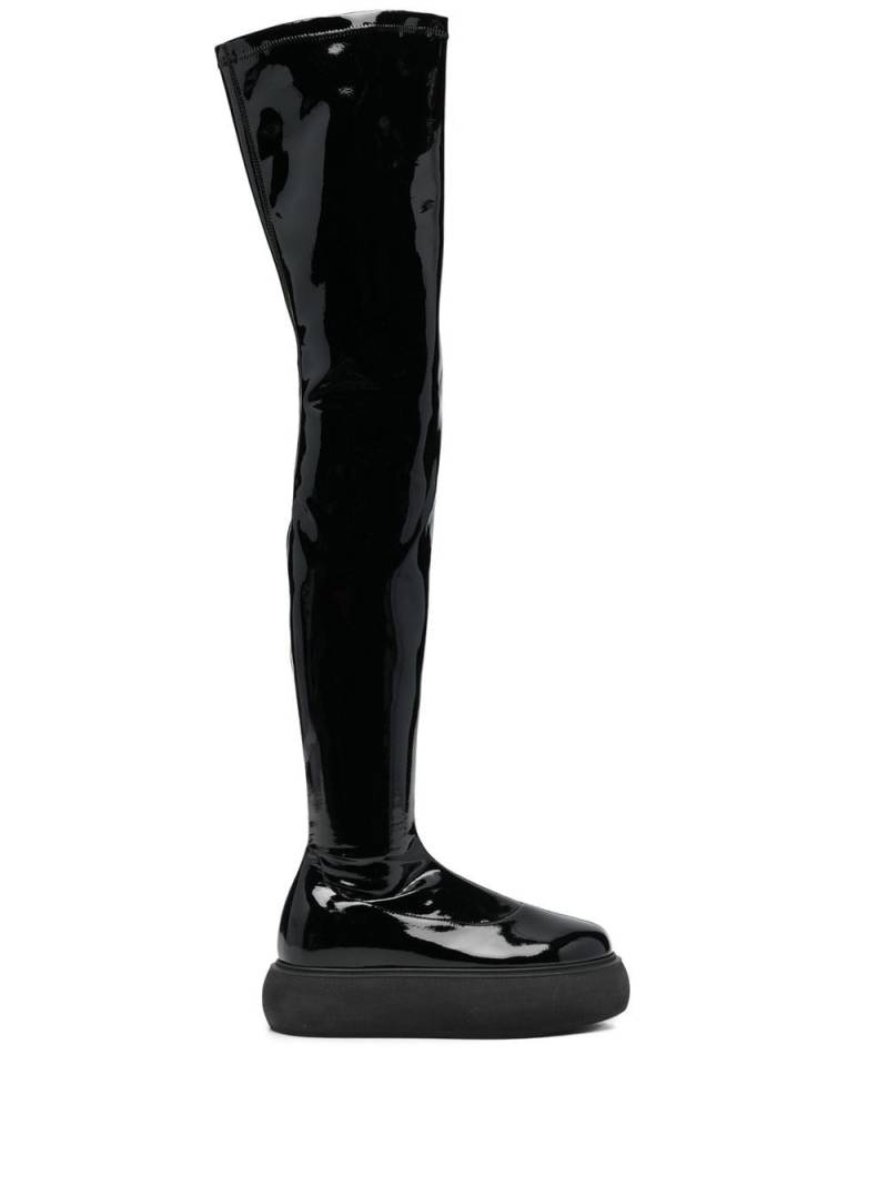 The Attico Selene thigh-length boots - Black von The Attico