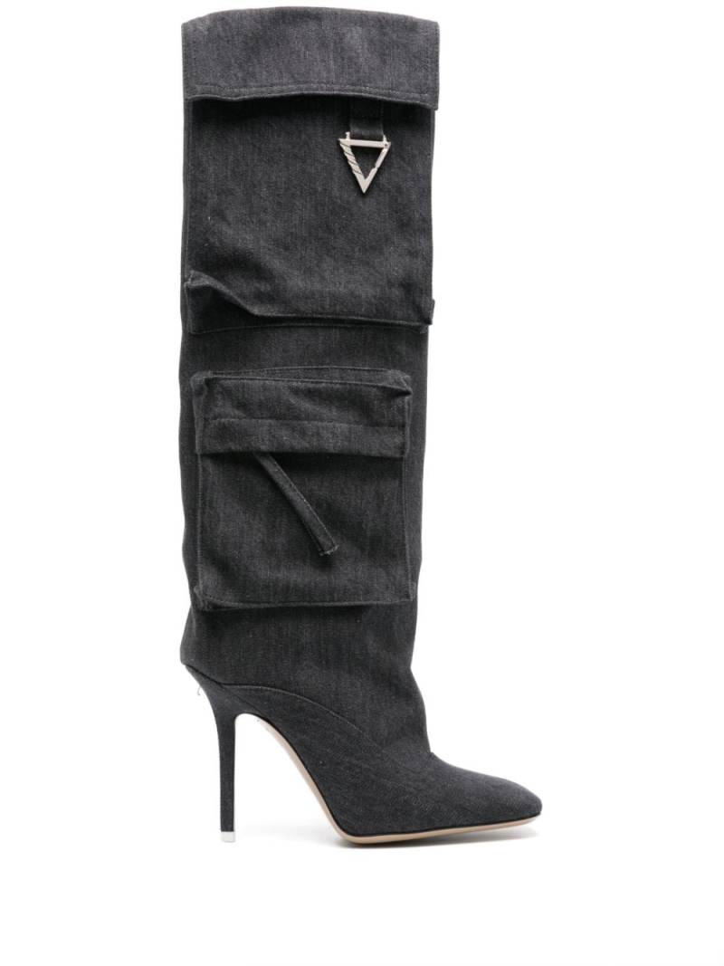 The Attico Sienna 105mm denim boots - Grey von The Attico