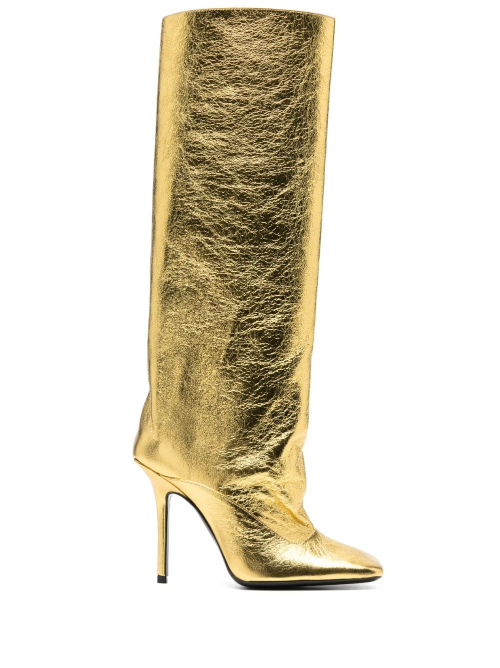 The Attico Sienna 105mm knee-high leather boots - Gold von The Attico
