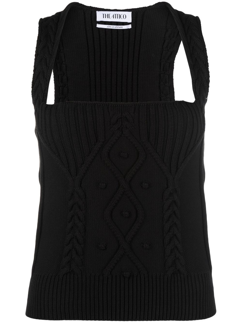 The Attico Sofia knitted sleeveless top - Black von The Attico