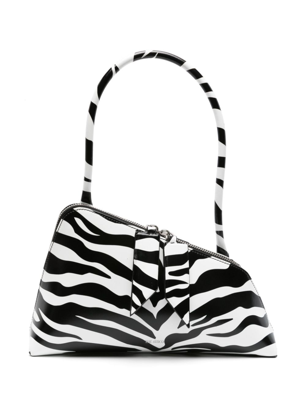 The Attico Sunrise zebra-print shoulder bag - Black von The Attico