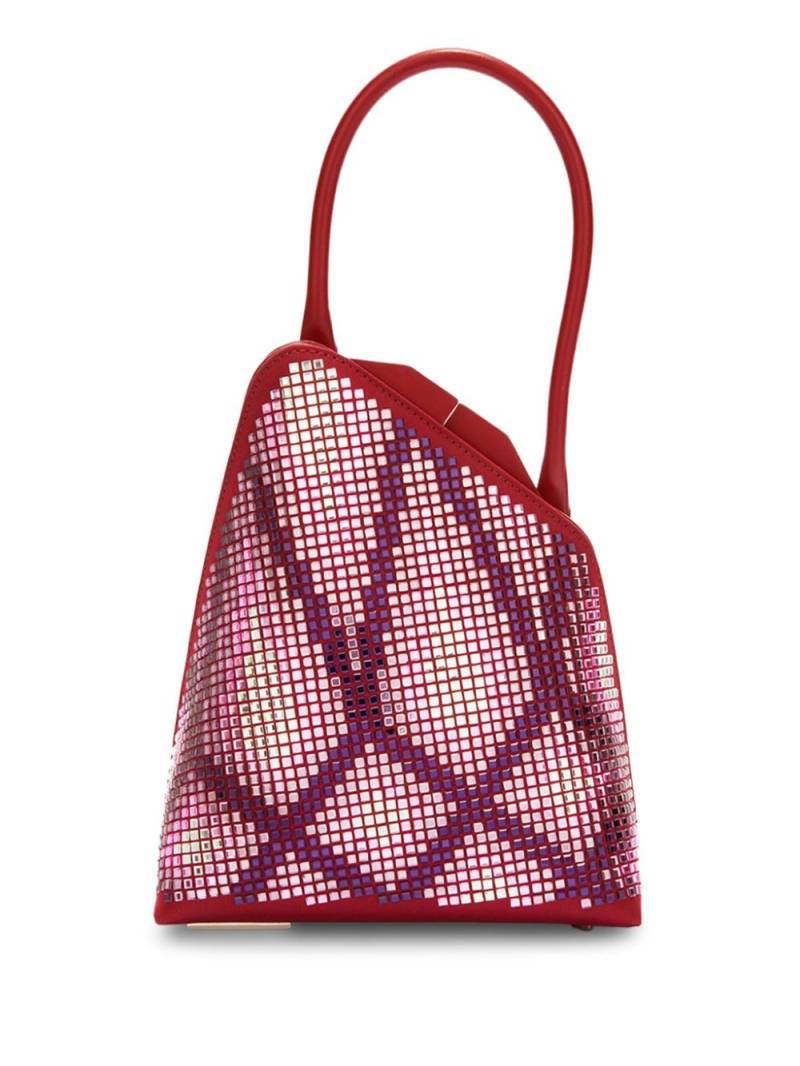 The Attico Sunset satin tote bag - Red von The Attico