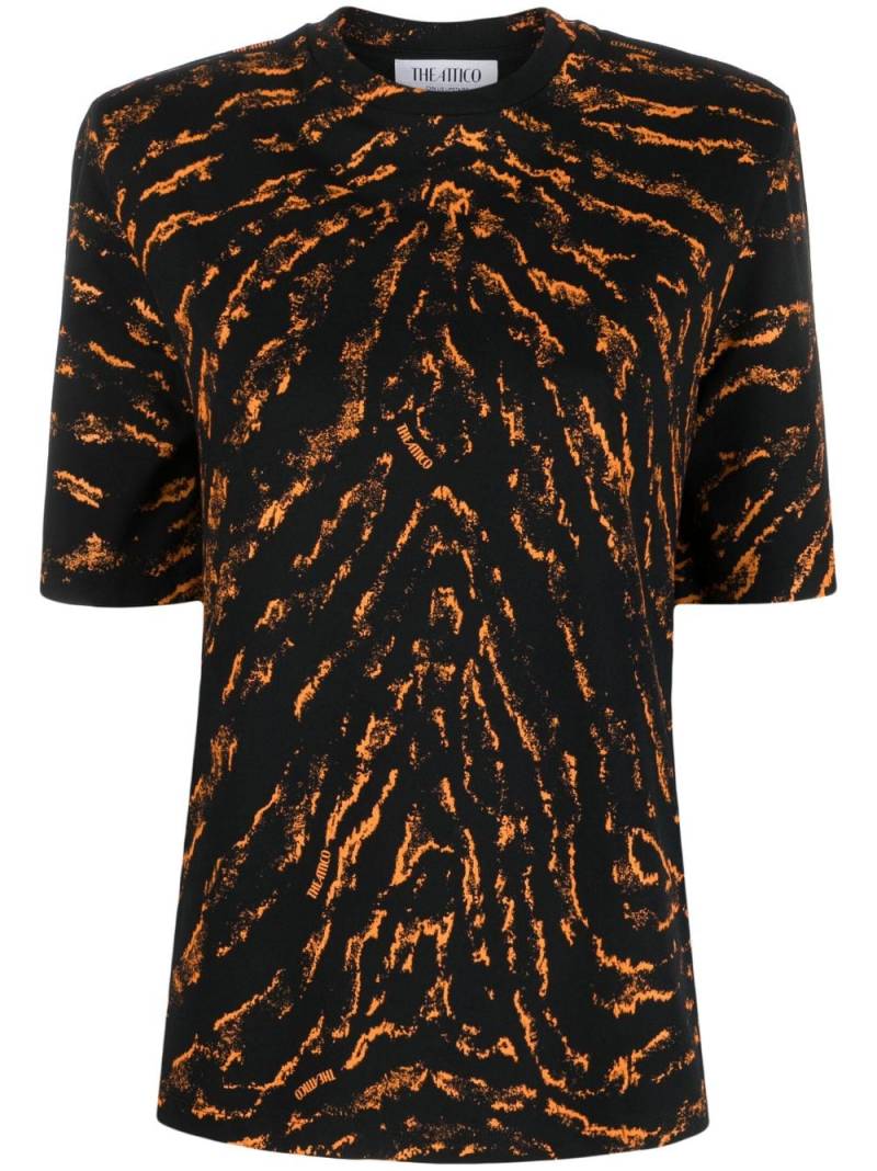 The Attico abstract-pattern T-shirt - Black von The Attico