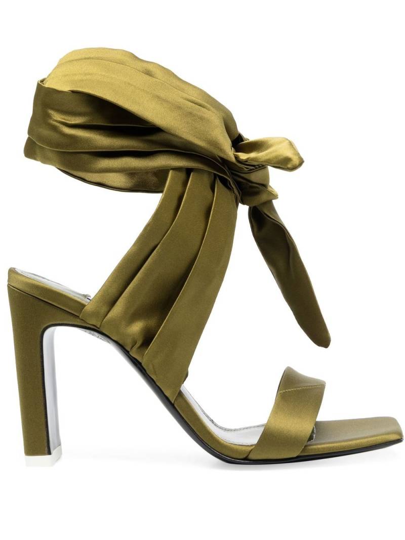 The Attico ankle-tie sandals - Green von The Attico