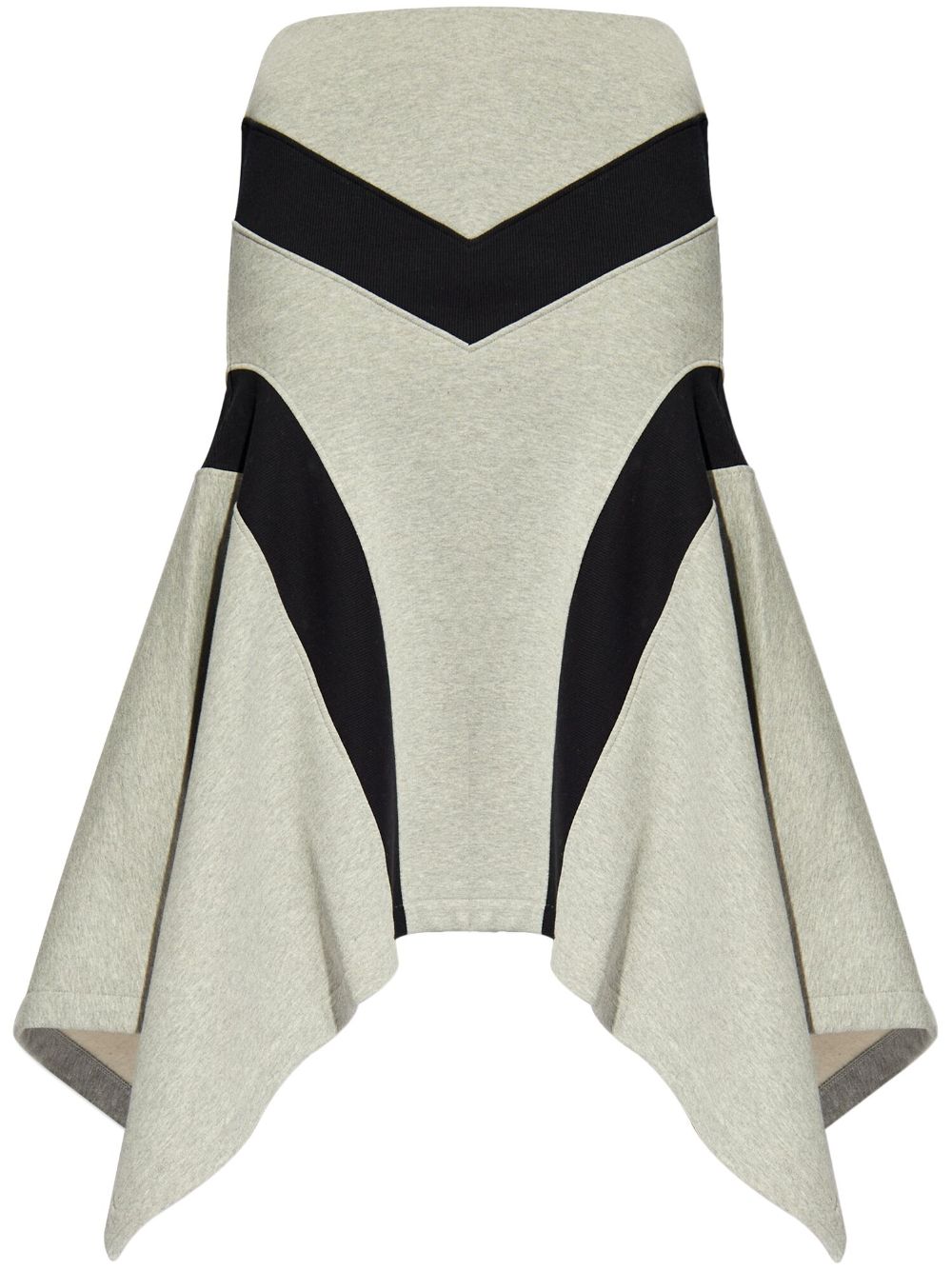 The Attico asymmetric cotton midi skirt - Grey von The Attico