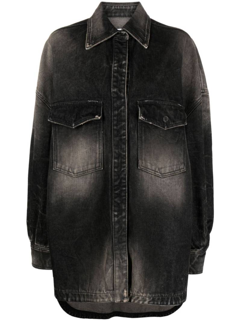 The Attico bleached-effect denim coat - Grey von The Attico