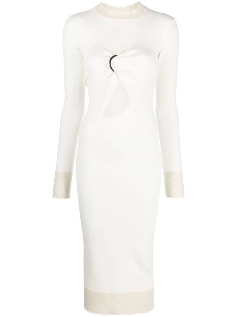 The Attico cut-out knitted dress - White von The Attico