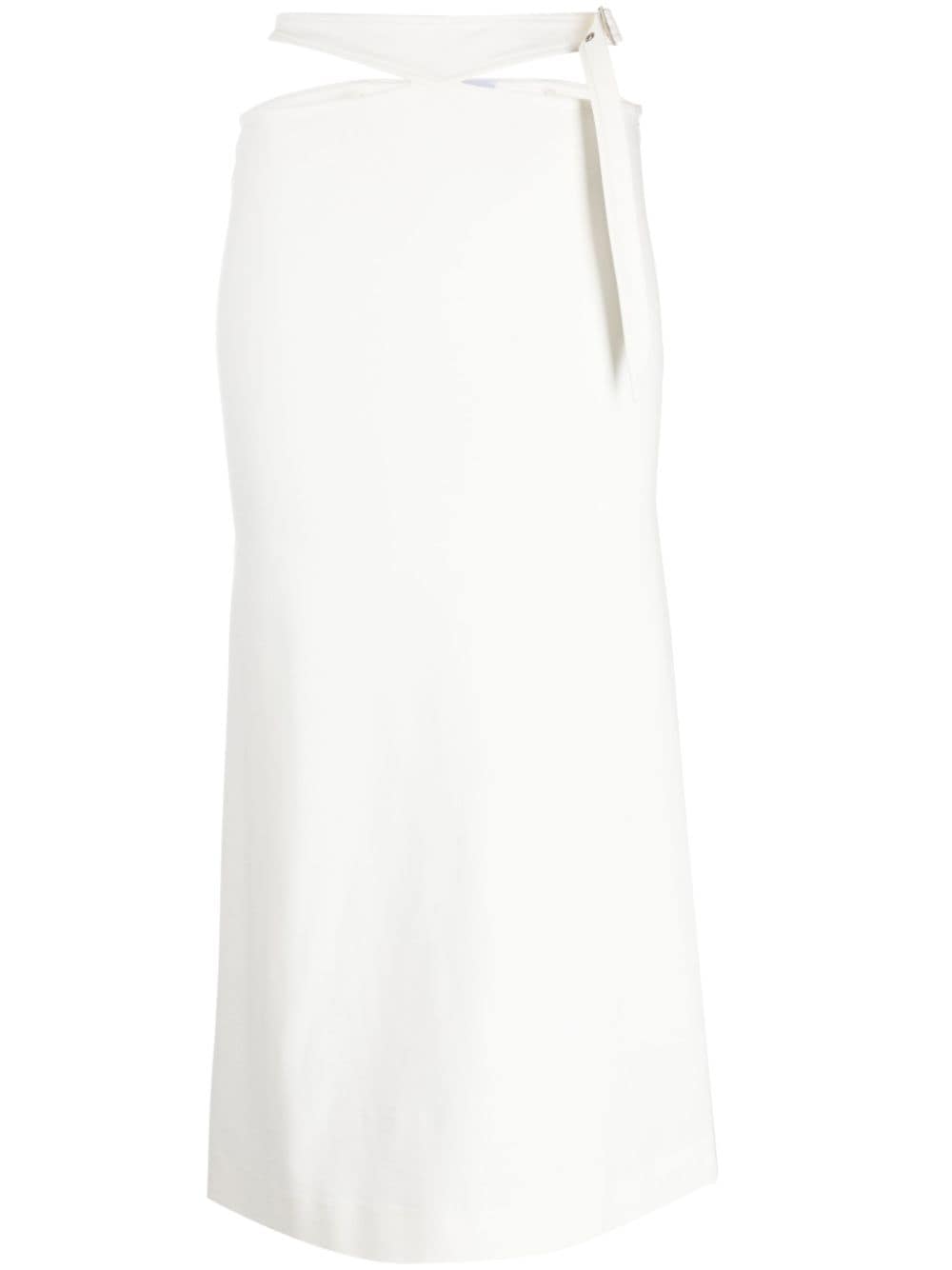 The Attico cut-out midi skirt - White von The Attico