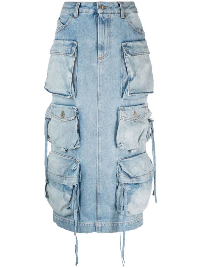 The Attico denim cargo skirt - Blue von The Attico