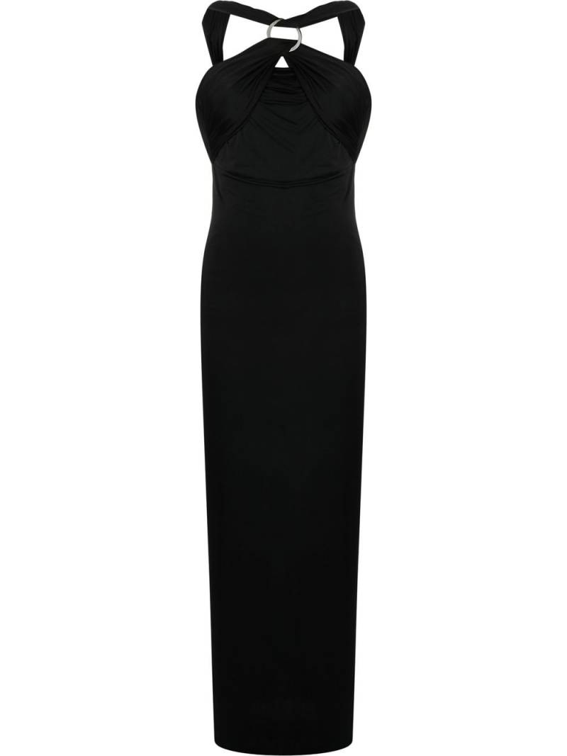 The Attico draped halterneck dress - Black von The Attico