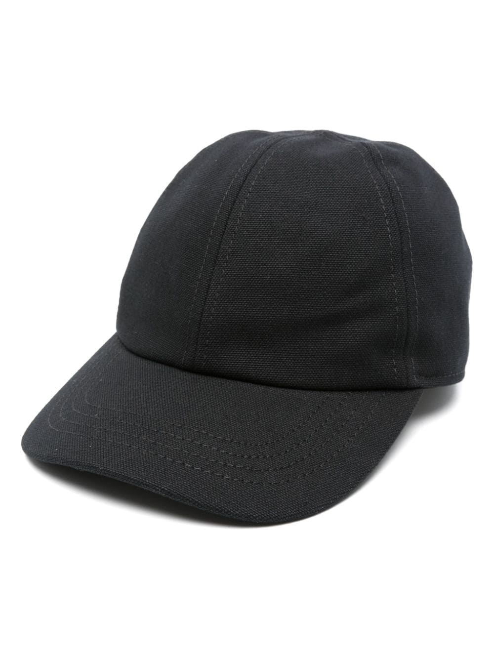 The Attico embroidered-logo canvas cap - Black von The Attico