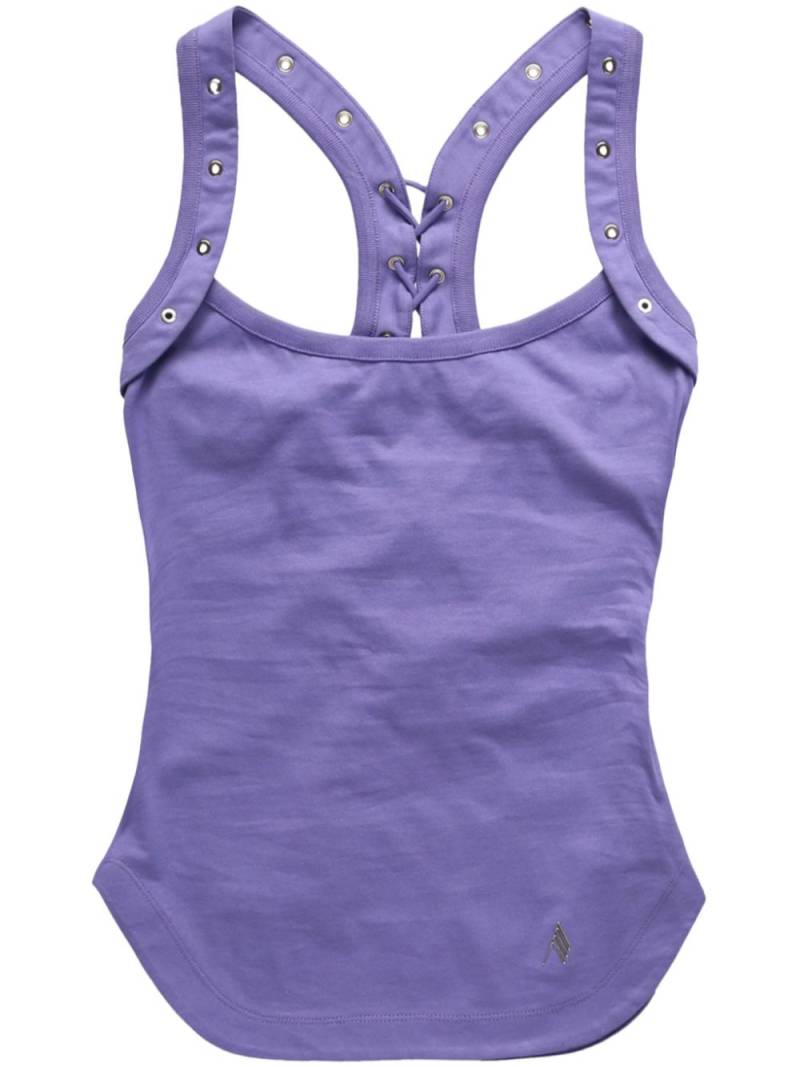 The Attico eyelet-detailing cotton top - Purple von The Attico