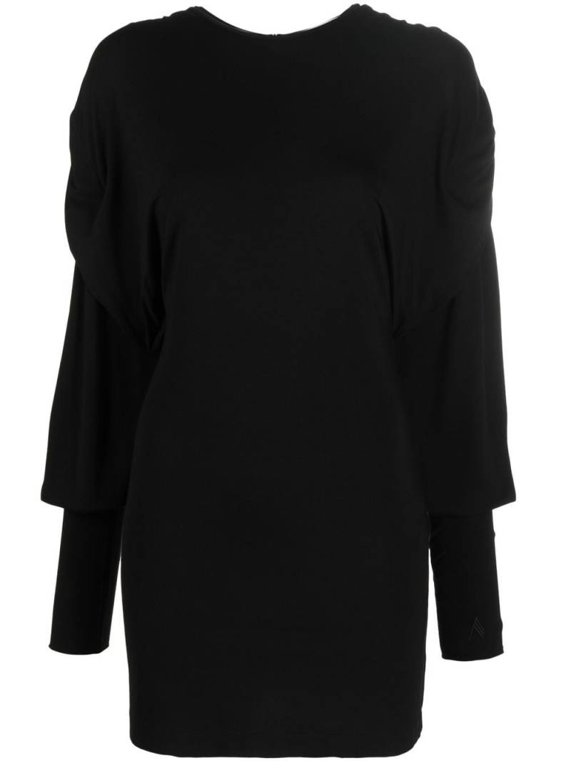 The Attico gathered-sleeve detail dress - Black von The Attico