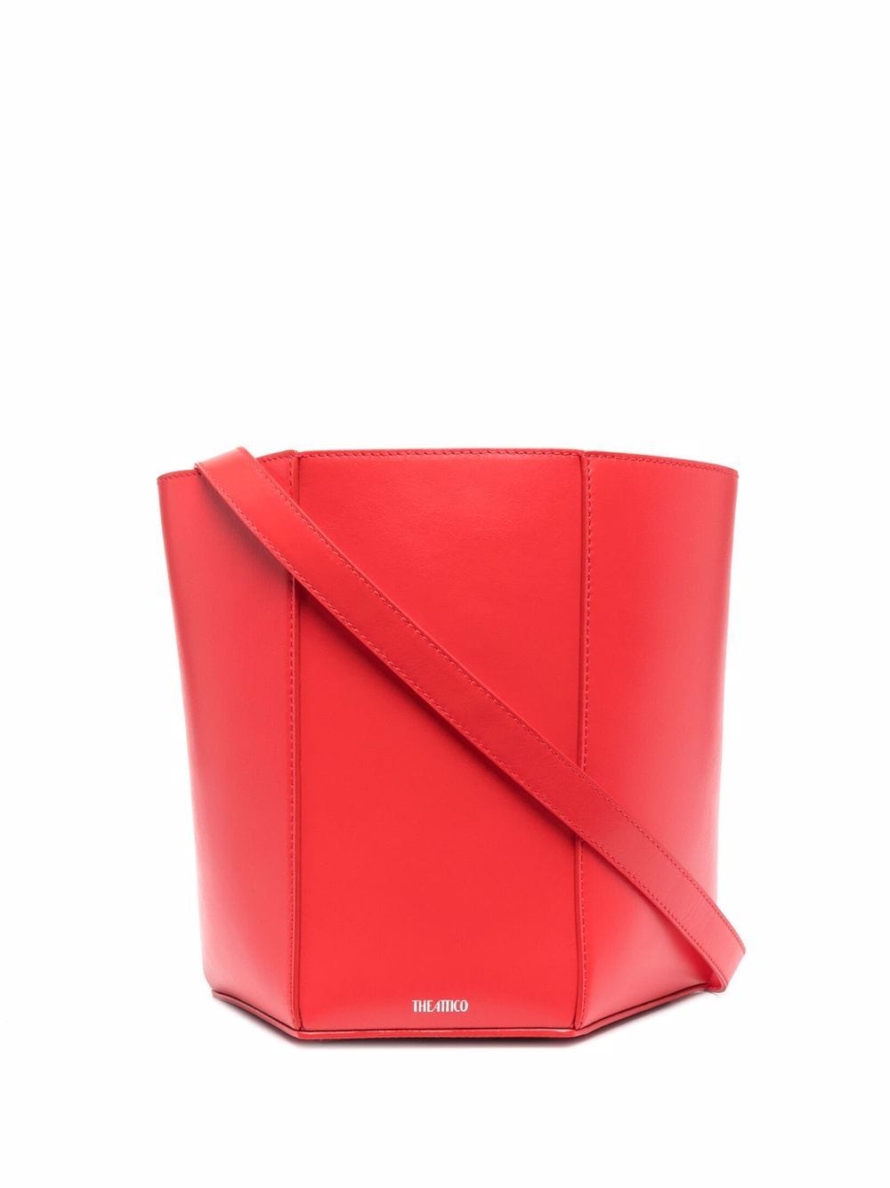 The Attico geometric leather shoulder bag - Red von The Attico