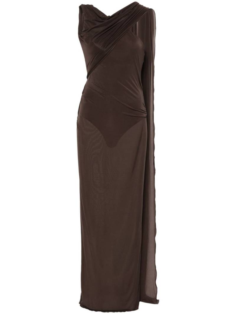 The Attico halterneck open-back maxi dress - Brown von The Attico