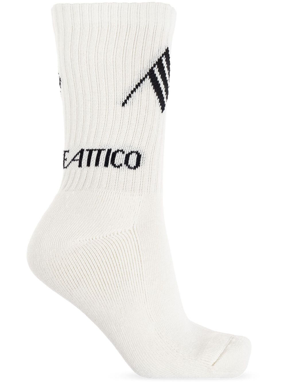 The Attico intarsia-logo socks - White von The Attico