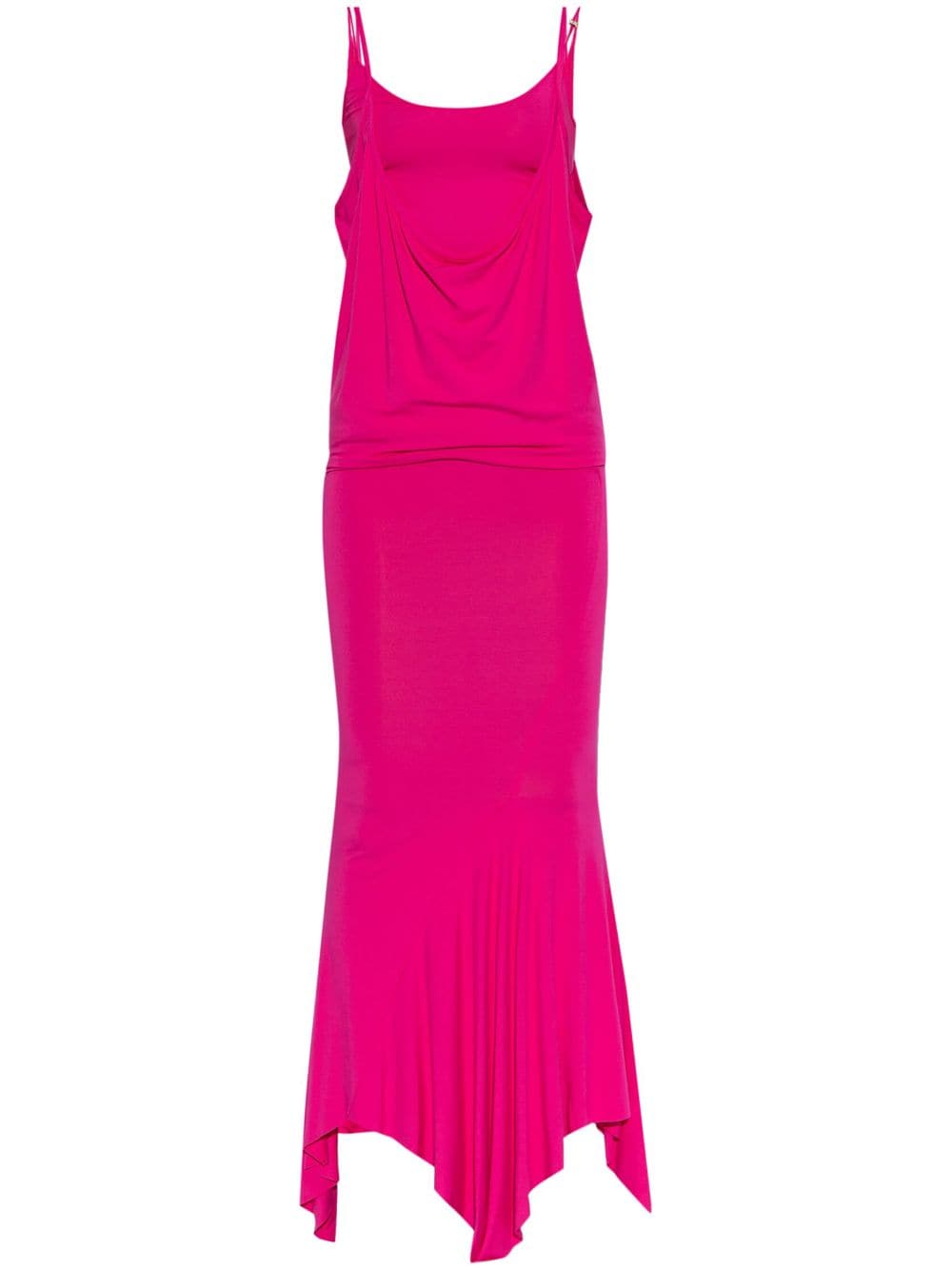 The Attico layered mermaid-silhouette maxi dress - Pink von The Attico