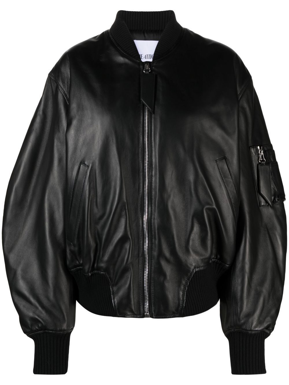 The Attico leather bomber jacket - Black von The Attico