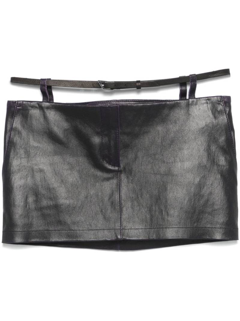 The Attico leather mini skirt - Black von The Attico