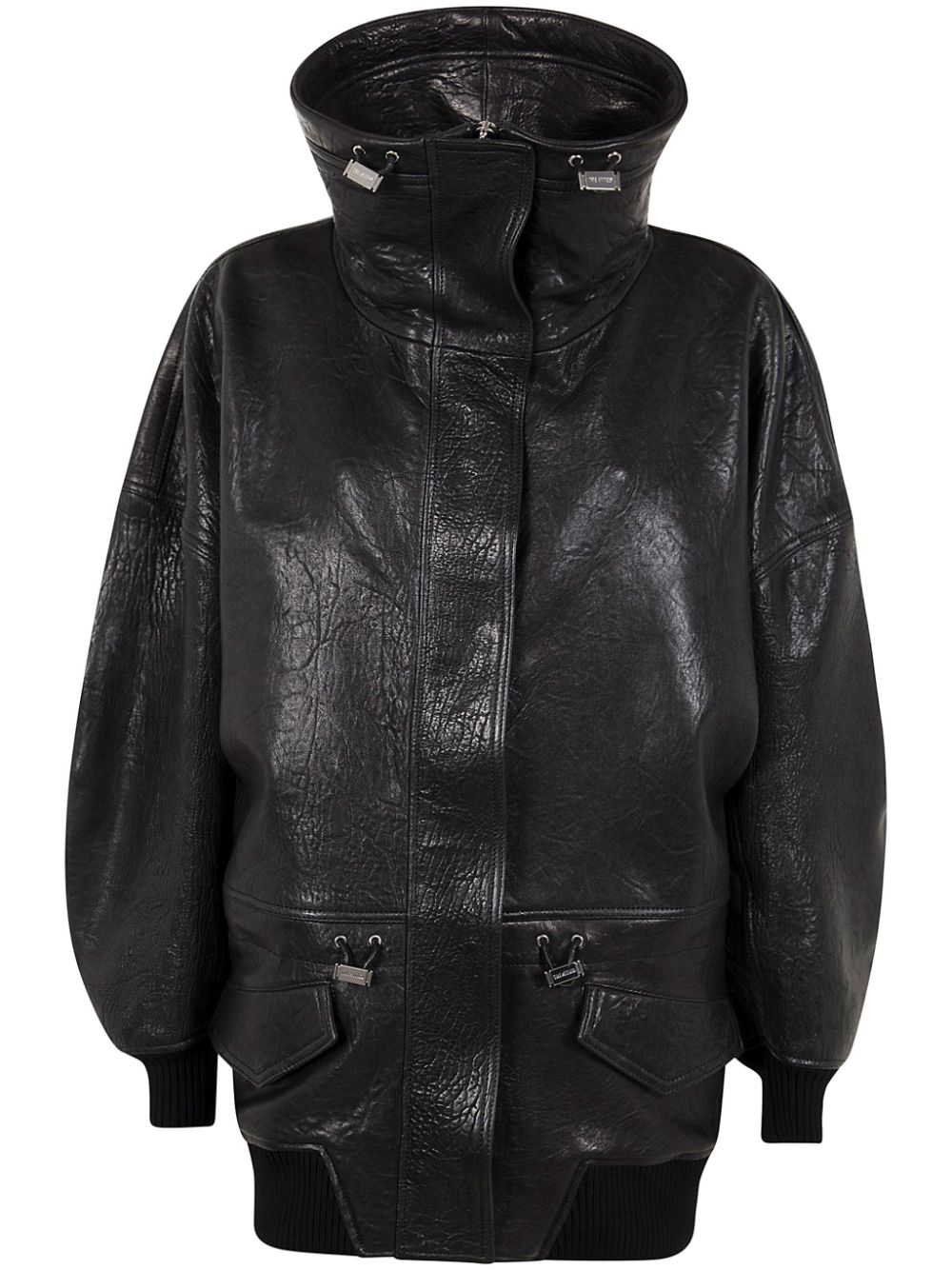 The Attico leather windbreaker - Black von The Attico