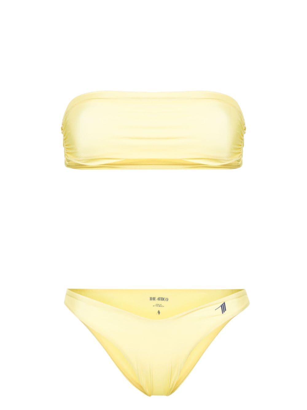 The Attico logo-appliqué bandeau bikini - Yellow von The Attico