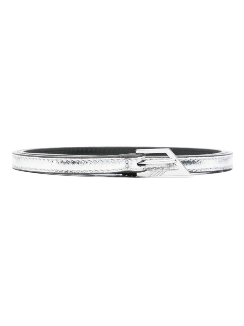 The Attico logo-buckle belt - Silver von The Attico