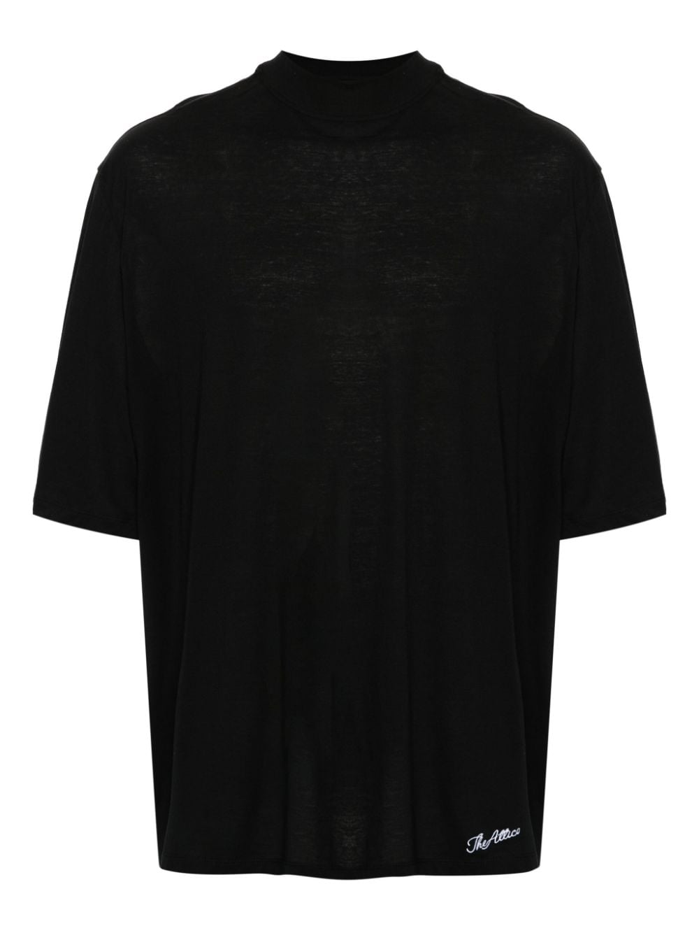 The Attico logo-embroidered cotton T-shirt - Black von The Attico