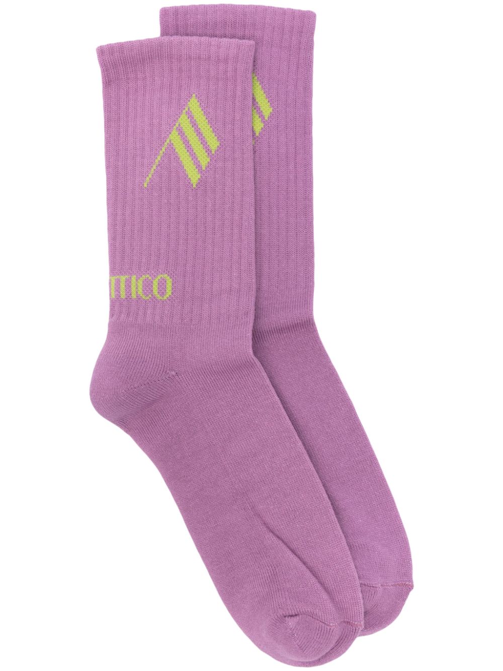 The Attico logo-jacquard ankle socks - Purple von The Attico