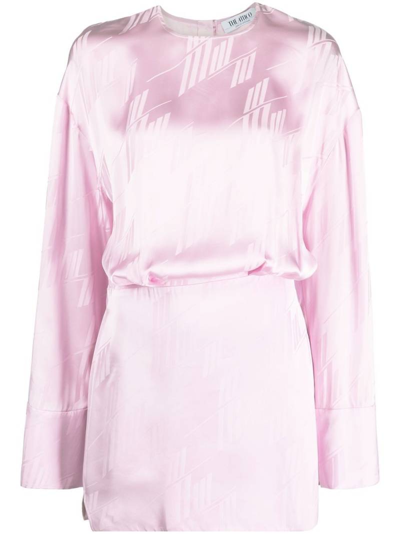 The Attico logo-jacquard satin dress - Pink von The Attico