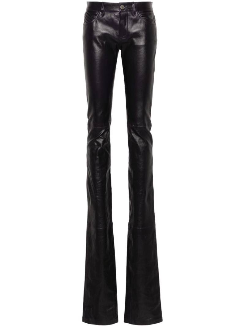 The Attico long leather trousers - Black von The Attico