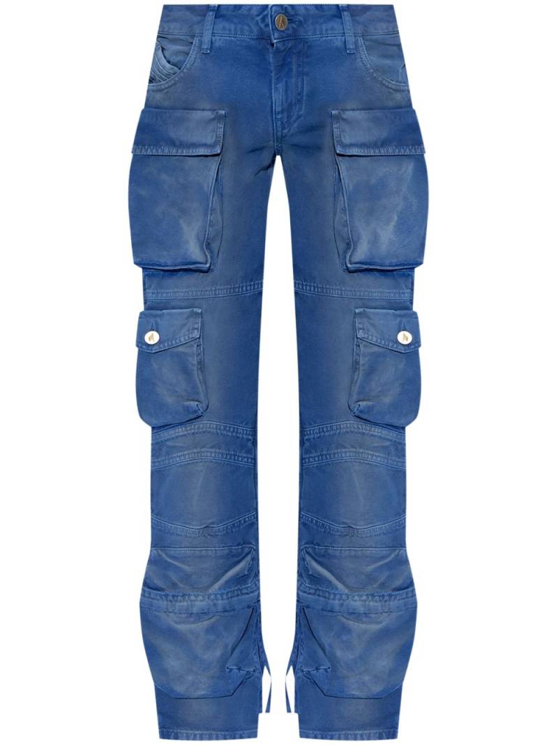 The Attico low-rise cargo jeans - Blue von The Attico