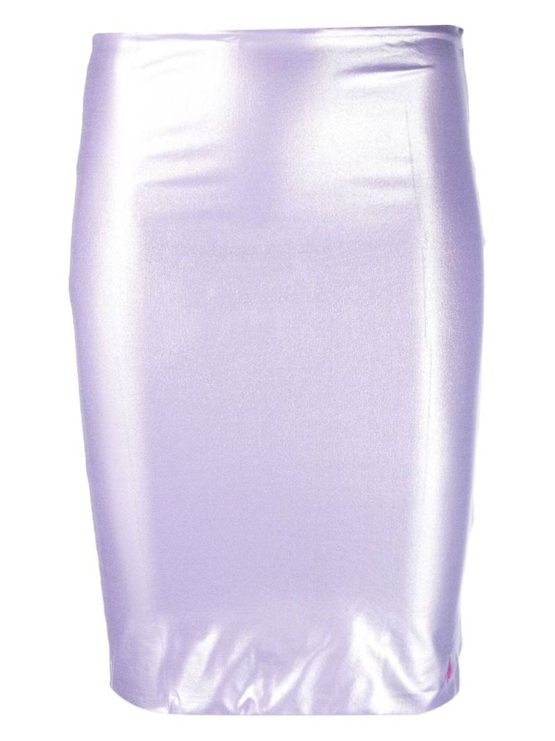 The Attico metallic sheen beach cover-up - Purple von The Attico