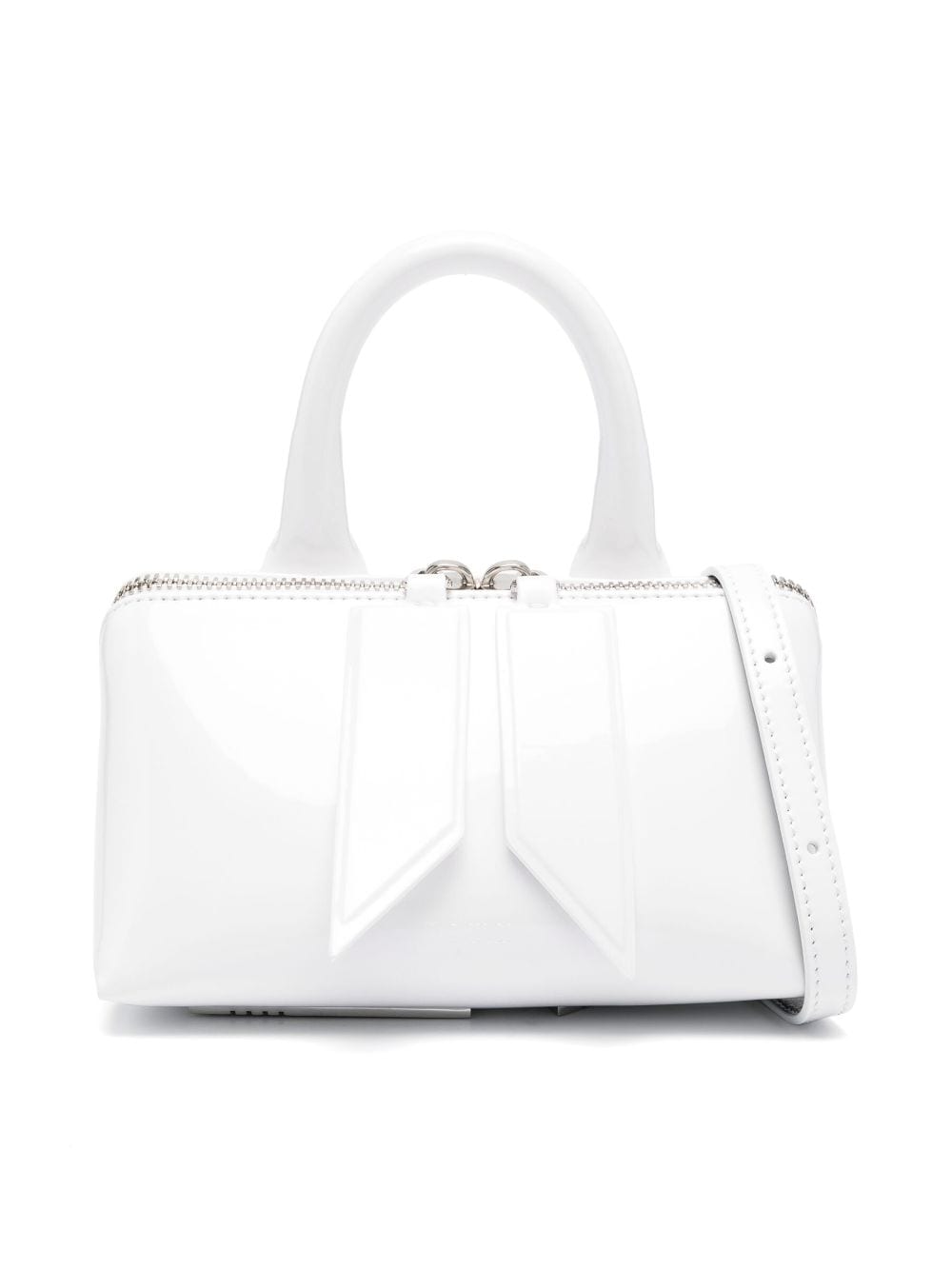 The Attico mini Friday leather crossbody bag - White von The Attico