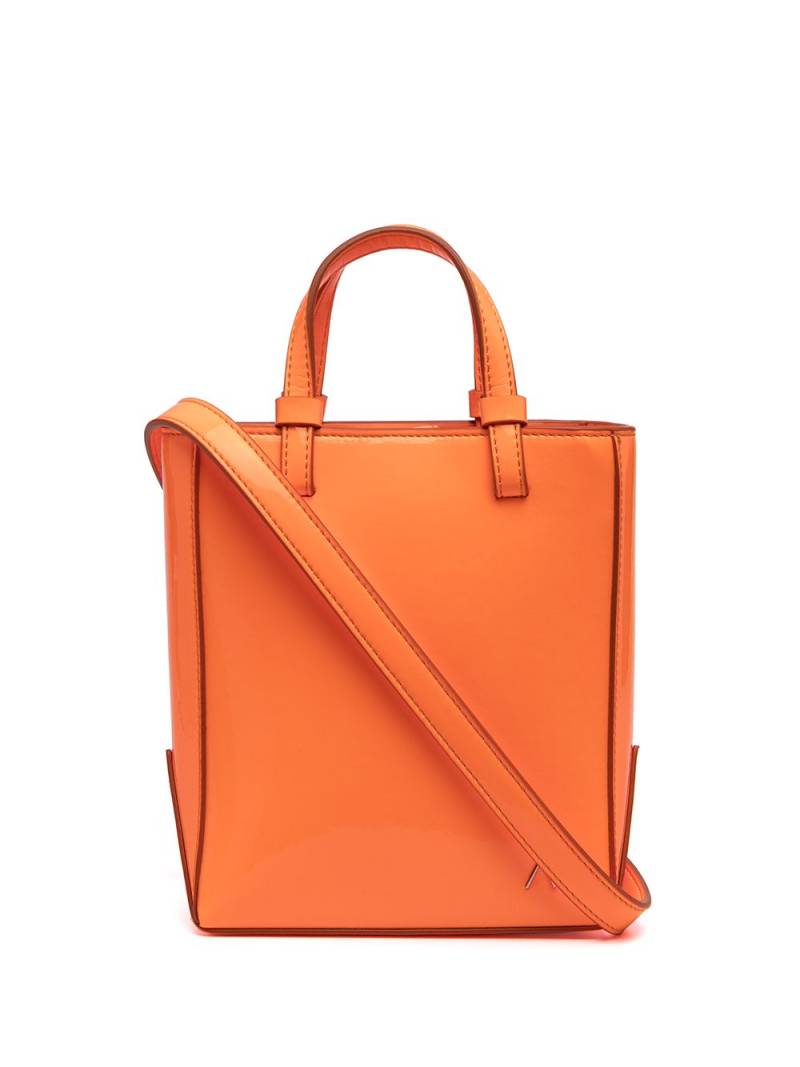 The Attico open-top leather tote bag - Orange von The Attico