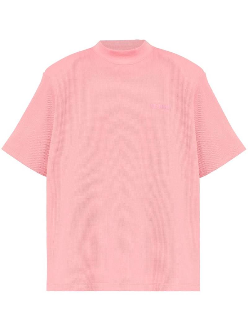 The Attico oversized waffle-knit T-shirt - Pink von The Attico