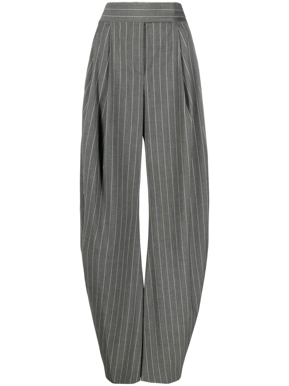 The Attico pinstriped wide-leg tailored trousers - Grey von The Attico