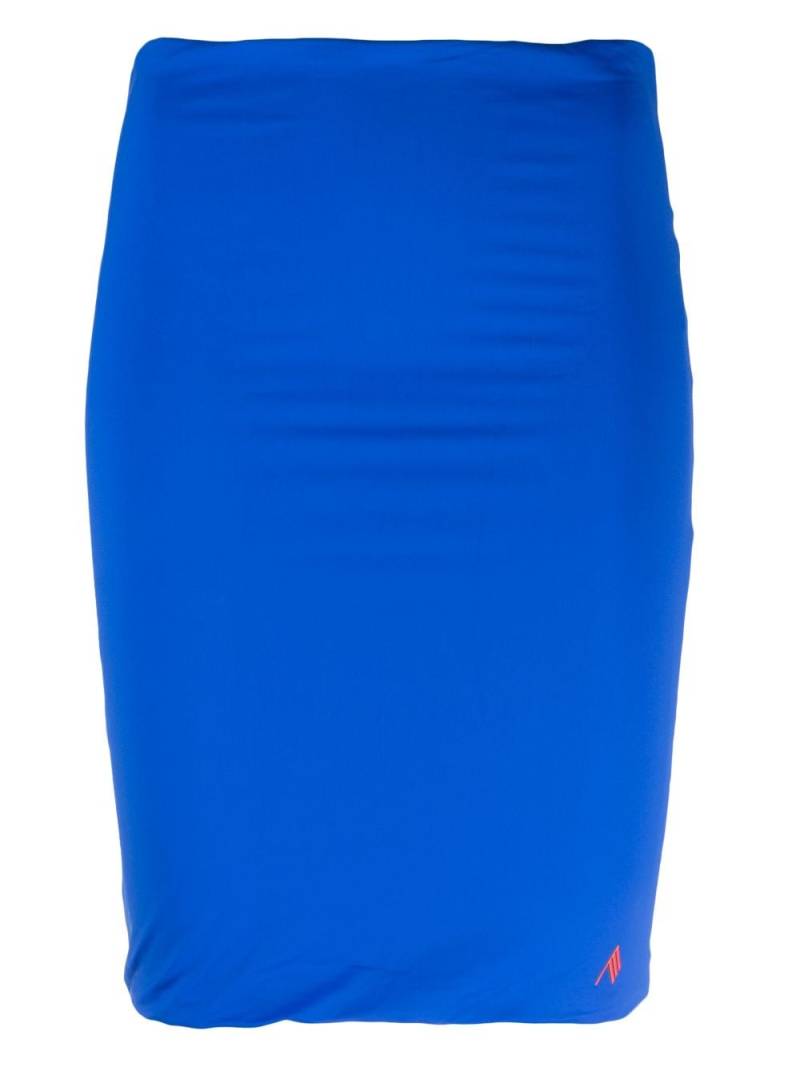 The Attico raised-logo pencil skirt - Blue von The Attico