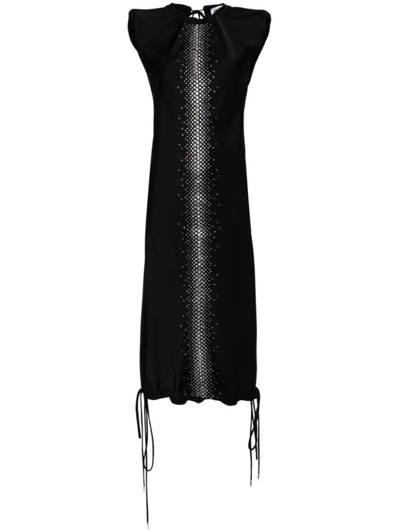 The Attico rhinestone-embellished midi dress - Black von The Attico