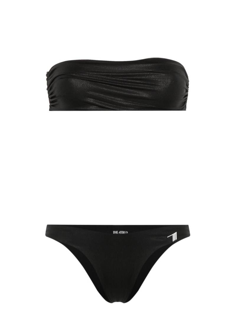 The Attico rubberised-logo bikini - Black von The Attico