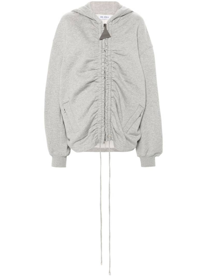 The Attico ruched-detail hoodie - Grey von The Attico