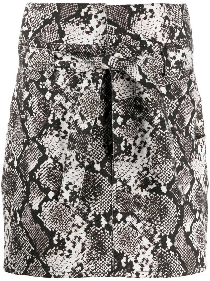 The Attico snakeskin print mini skirt - Grey von The Attico