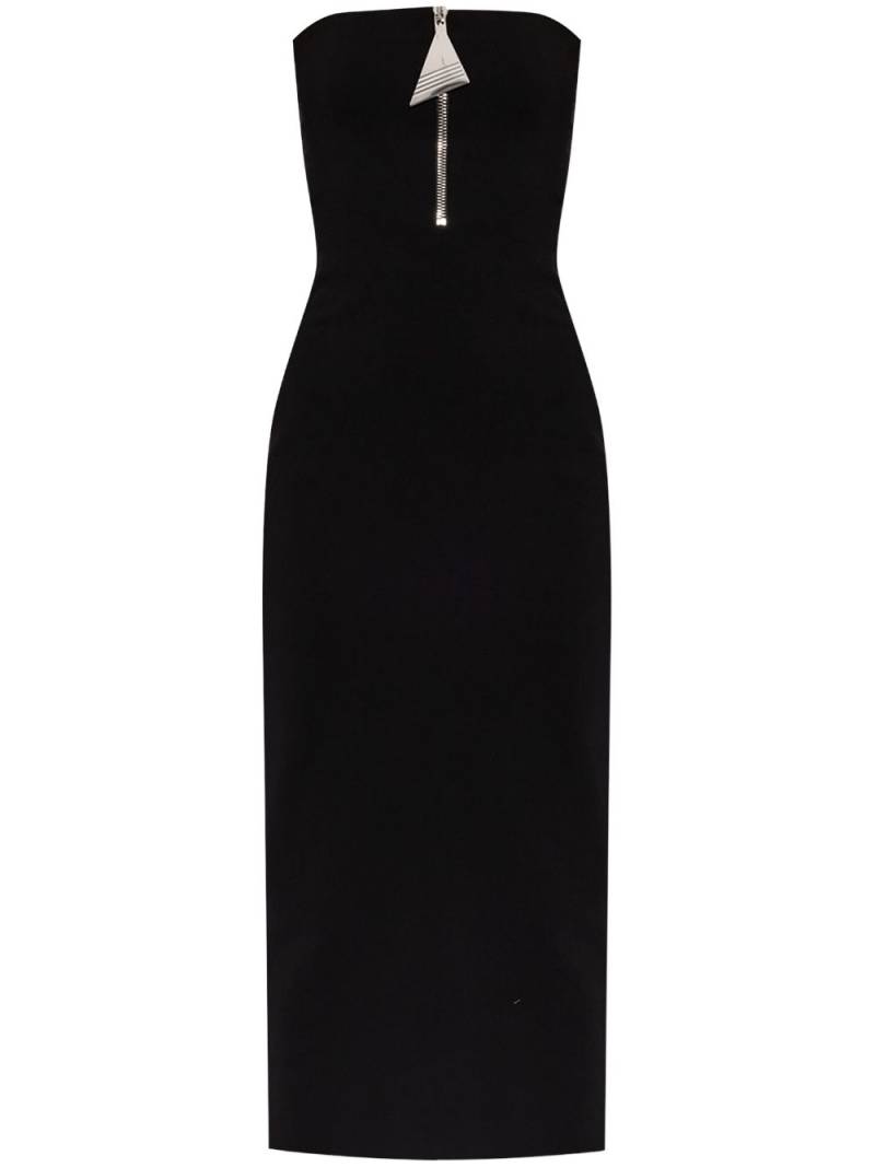 The Attico strapeless midi dress - Black von The Attico