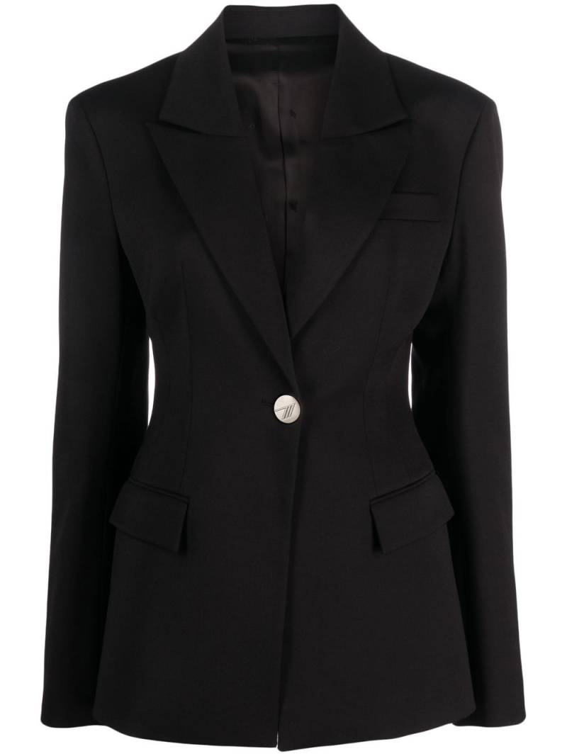 The Attico virgin wool-blend single-breasted blazer - Black von The Attico